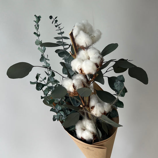 Bouquet euca-coton