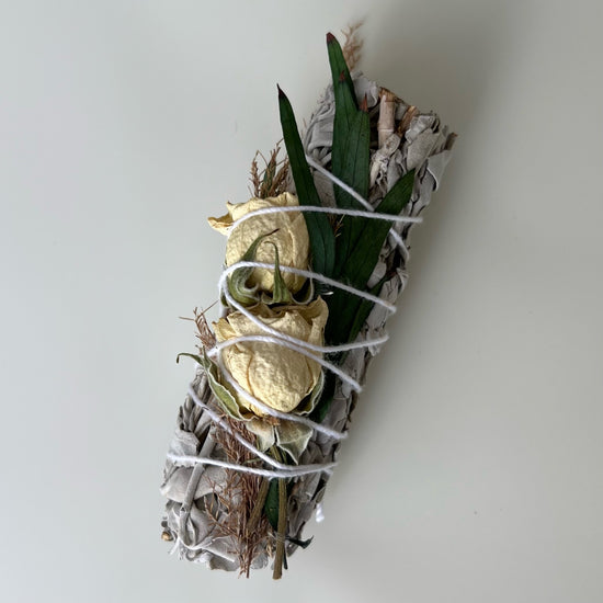 Bâton de sauge blanche | Rosettes + willow